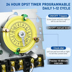 T104 Pool Timer, Mechanical Time Switch Mechanism 208-277VAC 5HP 40A DPST - Image 3