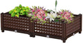 YSUEFIJO Raised Garden Bed, Outdoor Planter Box with Water Design & Drainage Holes, Vegetable Flowers Planting Raised Container, Garden Bed Kit for Backyard/Patio/Gardener by WELCOMETOYSUEFIJO