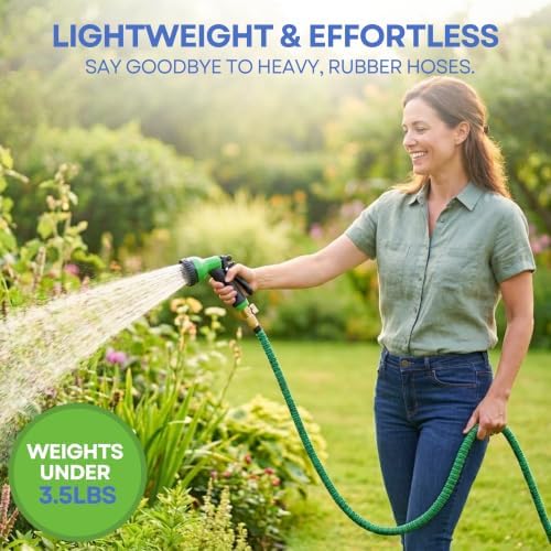 J&B XpandaHose 75ft Expandable Garden Hose, Lightweight, Brass Connectors - Image 5