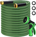 Garden Hose 100 ft Flexible Non-Expandable Water Hose Kink-Free Ultra Lightweight Leak-Proof Durable Portable Wear-Resistant Hoses Pipe with 3/4" Brass Fittings for Outdoor Yard Lawn Car Wash by VIONMI