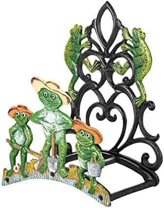 Sungmor Cast Iron Wall Mounted Garden Hose Holder - Five Frogs Rack by Sungmor