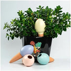 Plant Watering Globes 4PCS Automatic Plant Watering Stakes Eggs Self-Watering Spikes Ceramic Vacation Drip Irrigation Tool Devices - Image 3