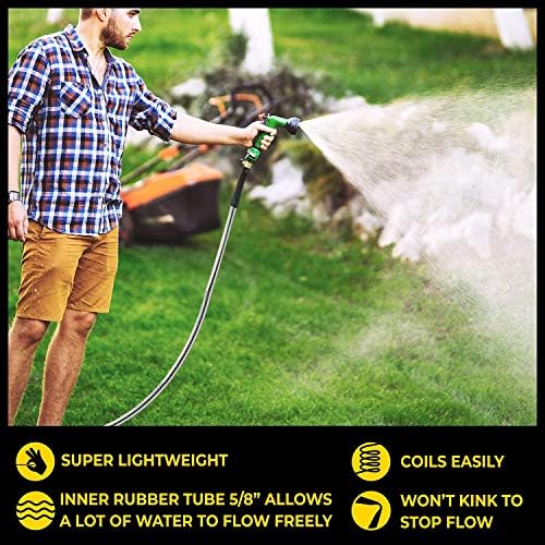 BIONIC STEEL 75ft Stainless Steel Garden Hose | Ultra Durable | Kink Free | With Brass Fittings | Pack of 2 - Image 4