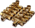 LTWFITTING 5/8-Inch OD Compression Tee,Brass Compression Fitting(Pack of 10) by LTWFITTING