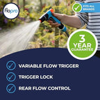 FLO-PRO - Jet Spray Gun: 3 x patterns jet, fill & cone. Hose gun includes trigger with lock & flow control. Garden hose spray gun attachment ideal for everyday use & cleaning. Fits all brands - Image 3