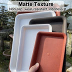 Durable Rectangular Resin Potted Plant Trays, Planter Water Tray - Image 5