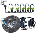 Outdoor Misting Cooling System Kit with 24v Silent Pump & Adjustable Nozzles & Flexible Misting Line & Filter, Patio Misters Mister System Drip Irrigation System for Outs(Size:10m Tube + 10 nozzles,) by Melairy