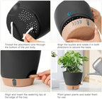 Self Watering Pots for Indoor Plants 12/10/9/8 Inch Plastic with Reservoir - Image 4