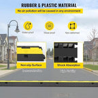 Cable Protector Ramp 1 Channel Rubber Cable Protection Ramp, Garden Hose Protector for Driveway， 18000lb Axle Capacity Cord Cable Protector - Image 4