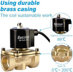 Waterproof Brass Electric Solenoid Valve 1" 12V DC Normally Closed - Compatible with Water, Air, Diesel, Gas - Replaceable VITON Seal - Compact Direct Acting - Image 5