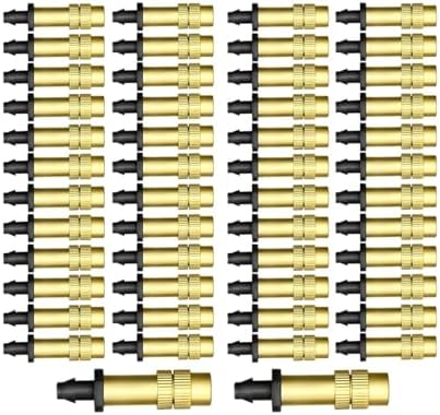 50PCS Adjustable Brass Sprayer Spray Nozzle for microdrop Garden Irrigation Spray(50pcs T1 x AB508C) by Unknown