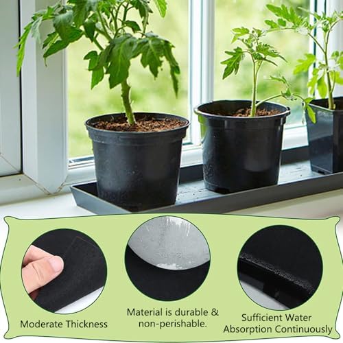 SagaSave 2 Packs Automatic Plant Watering Mat, Self Watering Capillary Mat, 3mm Thicken Vacation Plant Watering System for Greenhouse Hydroponics Indoor Potted Plants - Image 3