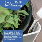 King's Gardening Clever Pot - Self Watering Pot for Indoor Outdoor Use, Animated Cloud Water Level Indicator, UV Resistant Planter, Ideal for Flowers, African Violets, and More 8" (Pearl Cloud) - Image 5
