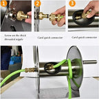 Wall Mount Metal Garden Hose Reel, Portable Stainless Steel Hanger Box for Car Patio Cleaning Yard Farm and Patio(30m Water Pipe) - Image 4