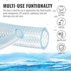 Ponaflex PonaBraid 3/4" x 300FT - Food Grade Heavy Duty Clear Braided Hose for Beverage, Liquid Transfer, Industrial, and Agricultural Applications - Image 2