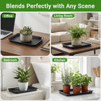 GREANER 20 Inch Plant Trays, 3Pcs Black Pebble Tray for Plant Humidity, Planter Trays and Saucers for Indoors and Outdoors Use - Image 6