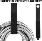 OnBrand 75FT Metal Garden Hose with Sprayer Nozzle - Stainless Steel Hose - Image 2