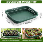 5 Pack Plant Potting Tray- Multifunctional Garden Tidy Tray, 17"x12", Green - Image 4