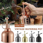 Liudan Watering Can Watering Can For Indoor Plants Mini Vintage Watering Pot Copper Watering Can Flower Watering Bottle for Outdoor and Indoor House Plants Water Can (Color : Gold) - Image 2