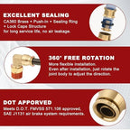 90° Swivel Male Elbow, 1/2" Tube x 1/2" NPT, DOT Approved 5PCS - Image 4