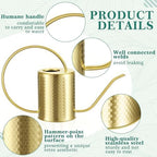 Zhehao Gold Stainless Steel Watering Can 2l/68oz with Long Spout for Plants - Image 2