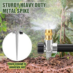 Tioncy 4 Pack Metal Lawn Sprinklers with Adjustable Brass Nozzle, Silver - Image 4