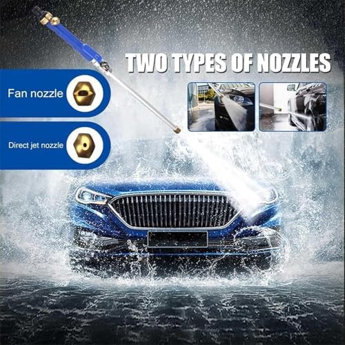 2026 New Jet Nozzle Power Washer For Garden Hose, Heavy-Duty Jet Hose Nozzle High Pressure, Turn Any Hose Into a Power Washer for Gutter Patio Car Pet Window Glass (Orange, With extension tube) - Image 4