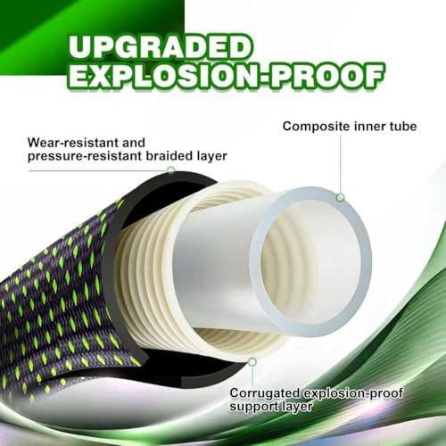 75ft Lightweight Non-Expandable Garden Hose with 10-Pattern Nozzle - Anti-Kink, Durable Triple-Layer Construction, Flexible All-Weather Hose for Watering, Car Wash, Pet Bathing - Image 2