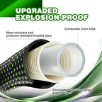 75ft Lightweight Non-Expandable Garden Hose with 10-Pattern Nozzle - Anti-Kink, Durable Triple-Layer Construction, Flexible All-Weather Hose for Watering, Car Wash, Pet Bathing - Image 2