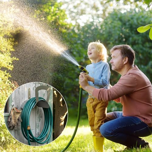 Primst Garden Hose Holder Wall Mount Hose Hanger Heavy Duty Metal Hose Bracket Water Hose Storage Organizer Durable Hose Holders (Stainless Steel) - Image 5