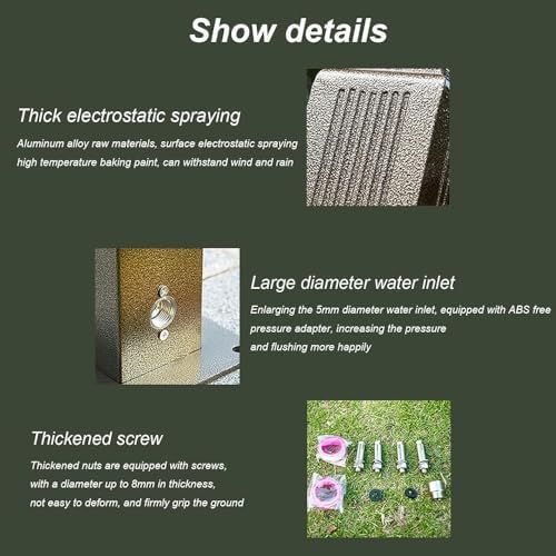 Freeze Crack Garden Hose Holder Faucet - Freestanding Outdoor Retro Post Brass Faucet for Car Washing and Watering - Yard Hydrant Water Feature Fountain(Size:Height 85cm) - Image 5