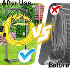 Garden Hose Holder, Freestanding Hose Reel Stand with Storage Basket - Image 4