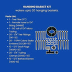 Dripworks Hanging Basket Drip Irrigation Kit | Waters Upto 20 Hanging Baskets | Agricultural Grade Components - Image 5