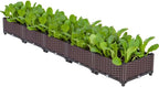 YSUEFIJO Raised Garden Bed Planter Box, Vegetable Flowers Planting Raised Container, Planter Box Indoor Rectangular, Planter Raised Beds W/Drainage Holes, for Outdoor Patio, Deck, Balcony by WELCOMETOYSUEFIJO