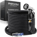 Relxitl Garden Hose, Flexible Water Hose, Ultra Lightweight Non-Expanding hose with 10 Function Sprayer, Leak proof, Pressure Resistant for Yard, Outdoor (Black, 100FT) by Relxitl