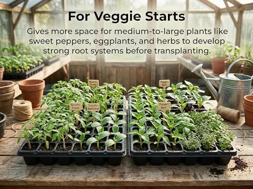 Gardzen 10 Pack 72 Cell Seed Starter Trays - Image 3
