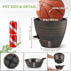 ZMTECH 12 Inch Self Watering Pots for Indoor/Outdoor Plants, 2 Pack Bronze Large Plastic Planter with Water Level Indicator, Drainage Hole & Removable Saucer for Garden Flowers, Deco Plant Container - Image 2
