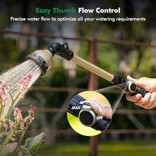 RESTMO Heavy Duty Watering Wand, Metal Garden Hose Nozze Sprayer - Image 5
