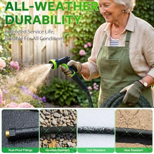 Garden Hose 75 FT, Non-Expandable Kink Free Water Hose,Lightweight - Image 6
