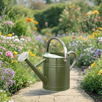 Metal Watering Can, 1 Gallon for Outdoor Garden Plants,EGreen - Image 5