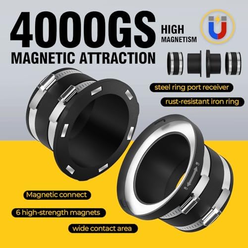 Magnetic Dust Collection Fittings for 4" Woodwork Shop Vacuum Hoses - Image 5