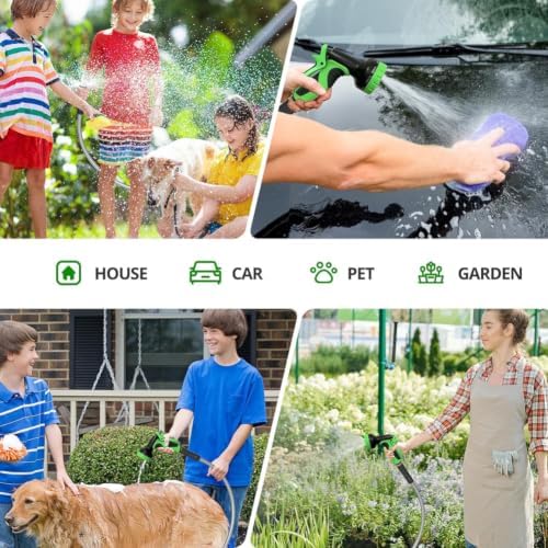 Metal Garden Hose 75ft,Flexible Stainless Steel Water Hose with 10-Function Nozzle,No-Kink,Lightweight for Yard,Outdoor,Lawn,Car - Image 6