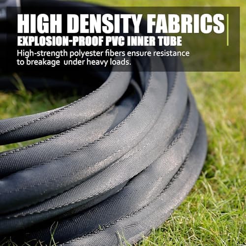 Relxitl Garden Hose 100feet, Water Hose with 10 Function Hose Nozzle, NON-Expandable Hose, Tough & Flexible, Lightweight, Crush Resistant Fittings, Kink & Tangle Free, Rust Proof for Watering - Image 3