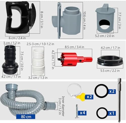 Rain Barrel Diverter Kit, Rainwater Collection System with Adjustable Valve and Hose, Rain Water Diverter for Downspout, Downspout Diverter Fits for Standard Downspouts - Image 2