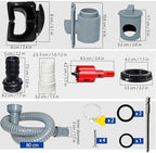 Rain Barrel Diverter Kit, Rainwater Collection System with Adjustable Valve and Hose, Rain Water Diverter for Downspout, Downspout Diverter Fits for Standard Downspouts - Image 2