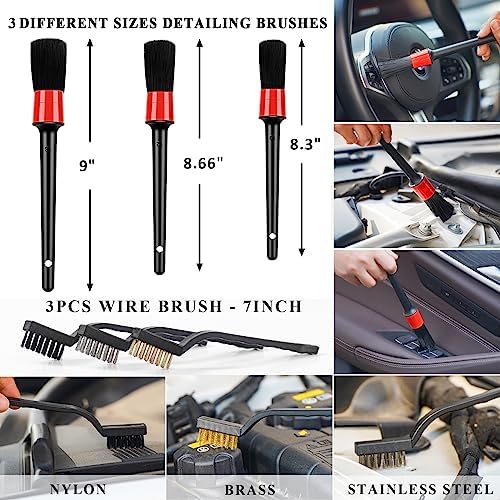40Pcs Car Wash Kit with Foam Gun, Complete Car Detailing Brush Kit - Image 6