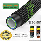 50 ft Garden Hose, 2026 Upgraded Lightweight with 3/4" Solid Brass Fittings, Ultra Durable No Kink Flexible Hose with 10-Function Nozzle, Leak-Free All-Weather for Yard, Lawn - Image 3