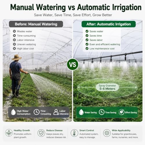 Hanging Flexible Sprinkler System, Above Ground DIY Irrigation Kit - Image 5