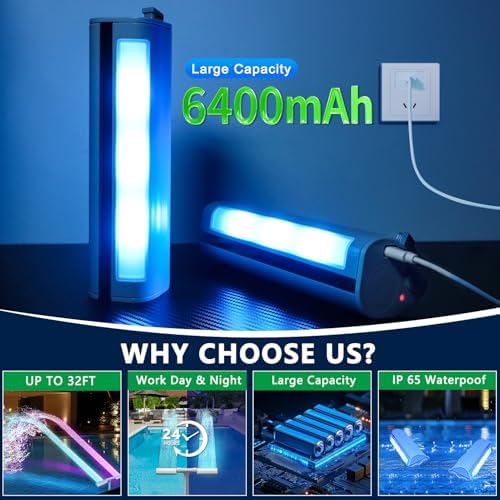 2026 Upgrade Pool Fountain for Inground/Above Ground Pools, 16-Colors 12 Modes LED Lights, Dual Spray 360° Adjustable Pool Sprinkler Waterfall Fountain, Tool-Free Installation Water Cooler - Image 6