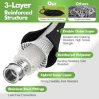 SPECILITE 5/8" Garden Rubber Hose 100 ft with High Flow Nozzle - Image 3